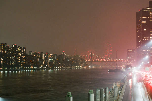 Fireworks on the East River.
 - Upper East Side, NYC